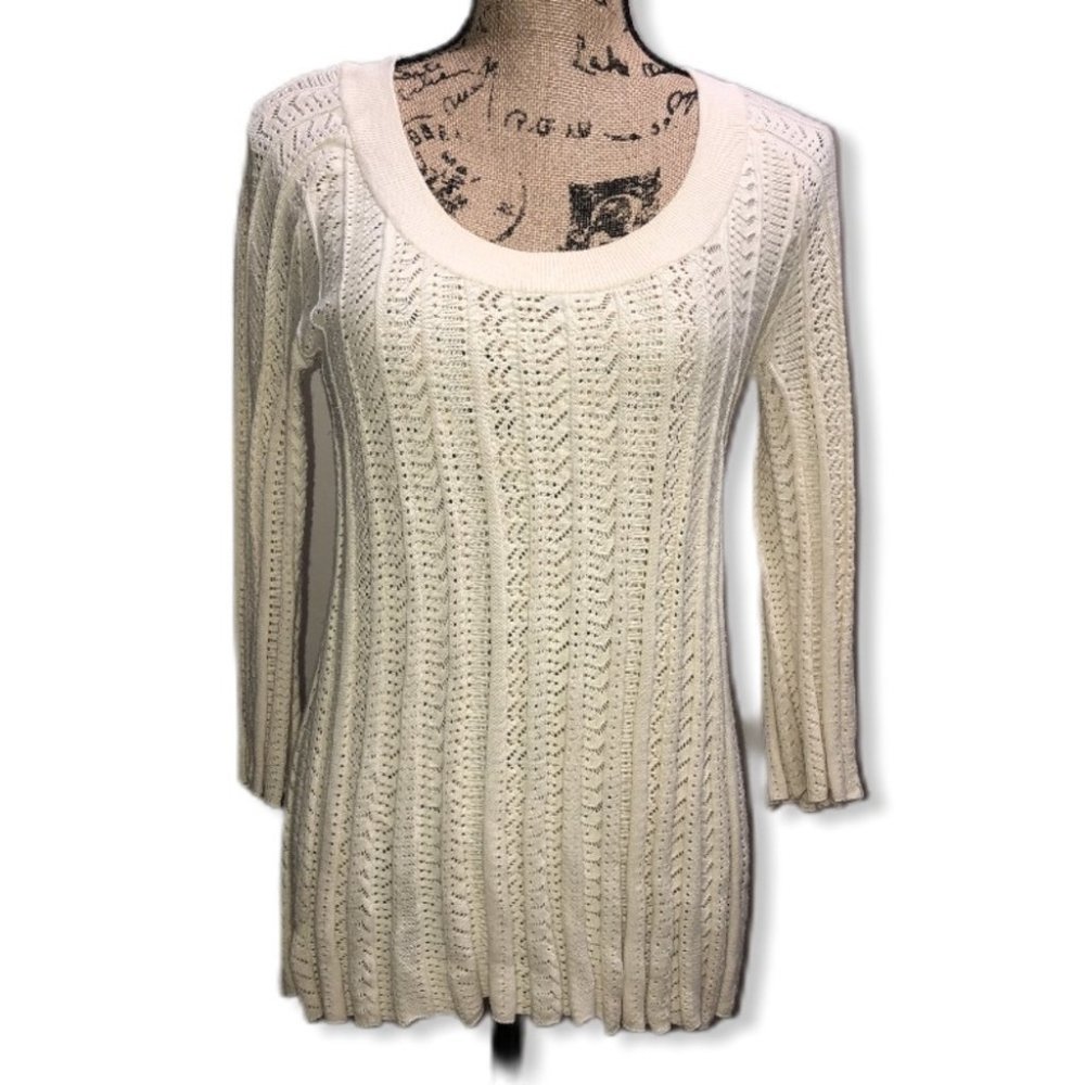 {Philosophy} Scoop Open Knit Sweater